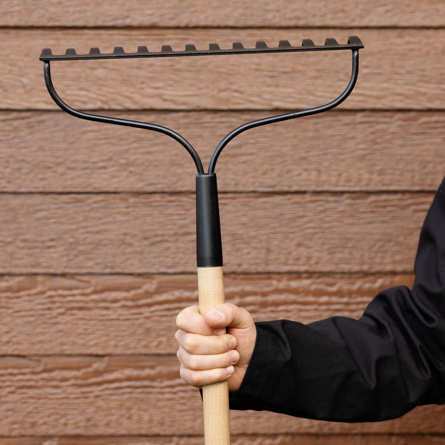 Bow rake wood handle