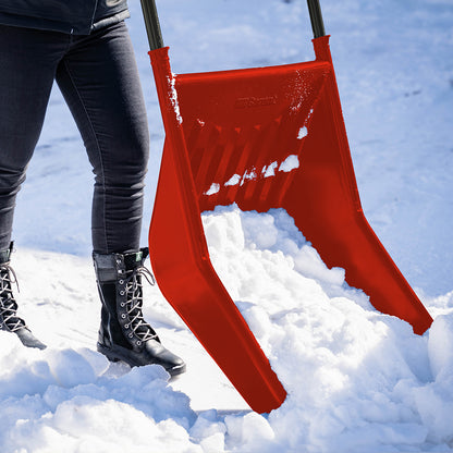 45 L Sleigh Shovel with Ergonomic Handle and Steel Wear Strip