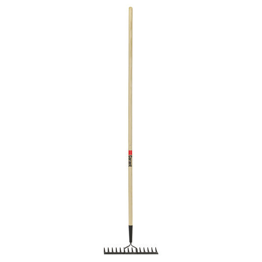 Level rake, wood handle