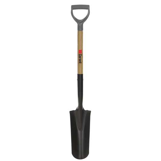 Drain spade, wood handle