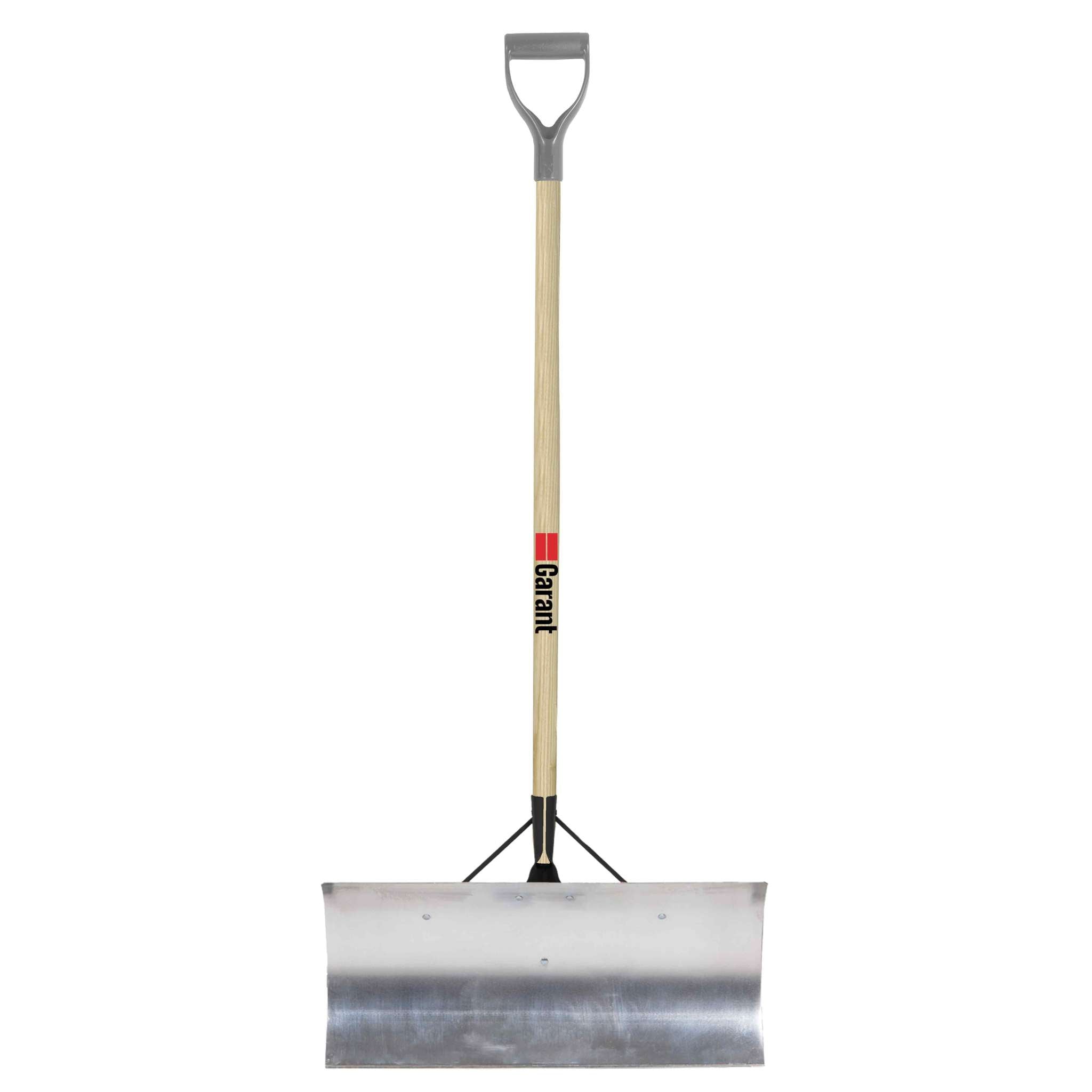 Snow pusher, wood handle, 24-Inch aluminum blade – Garant