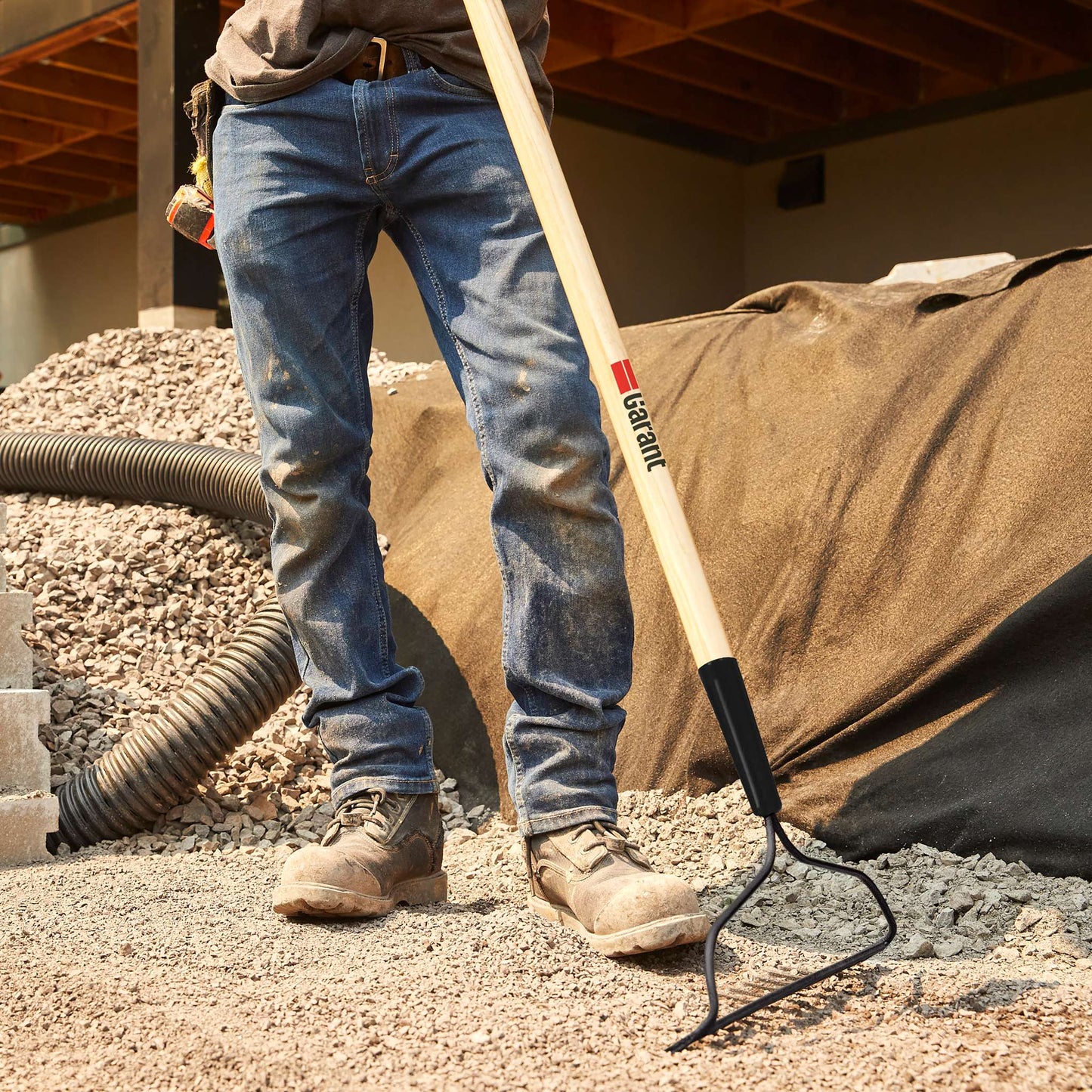 Bow rake wood handle