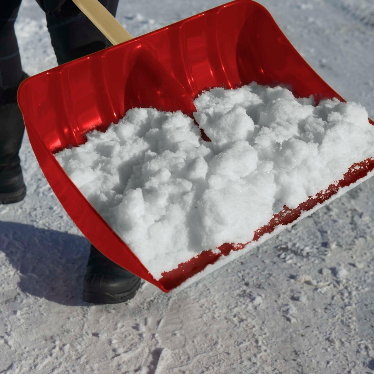 Snow shovel, 19" poly blade, steel wear strip
