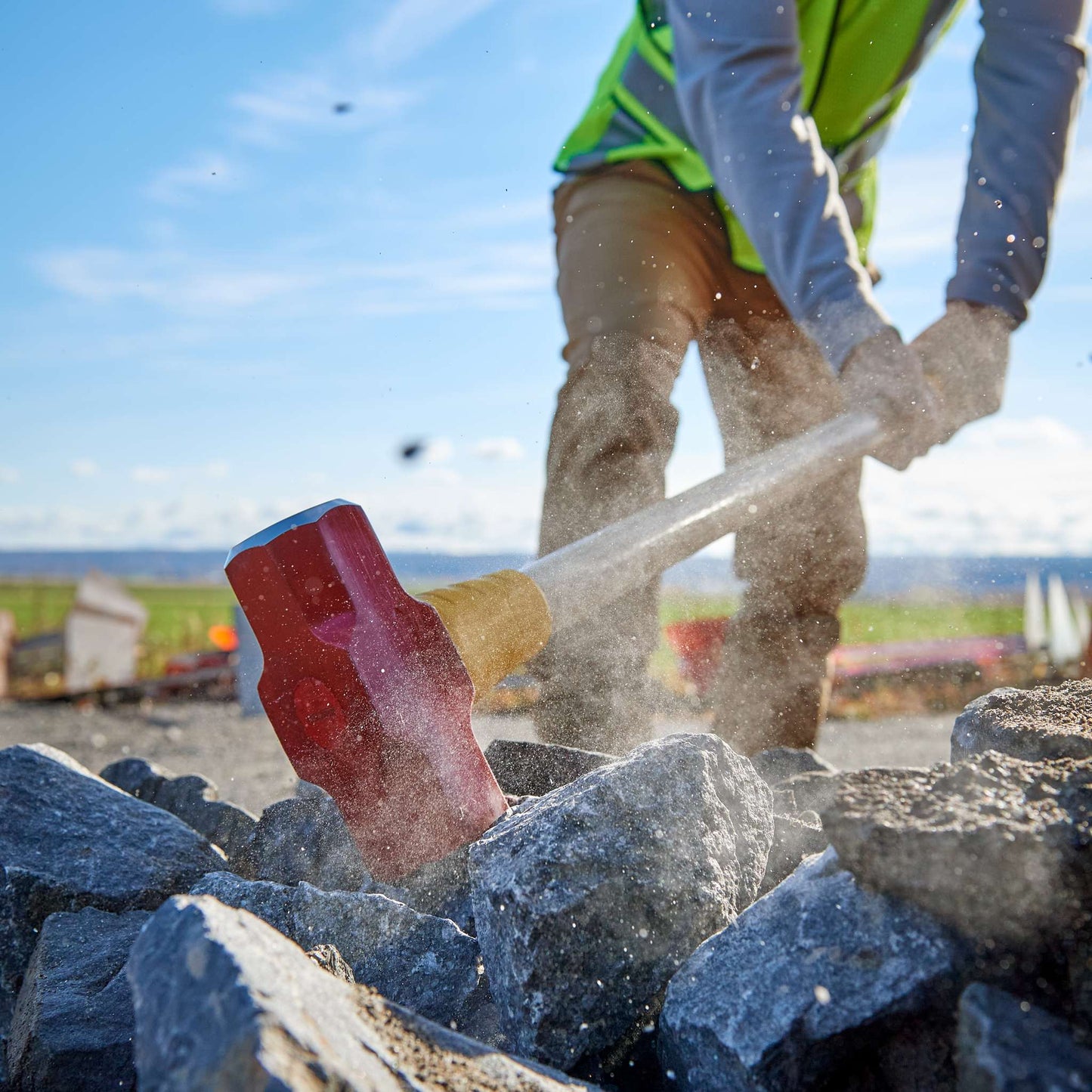 Sledge hammer, 6 lbs overstrike protection, safety grip