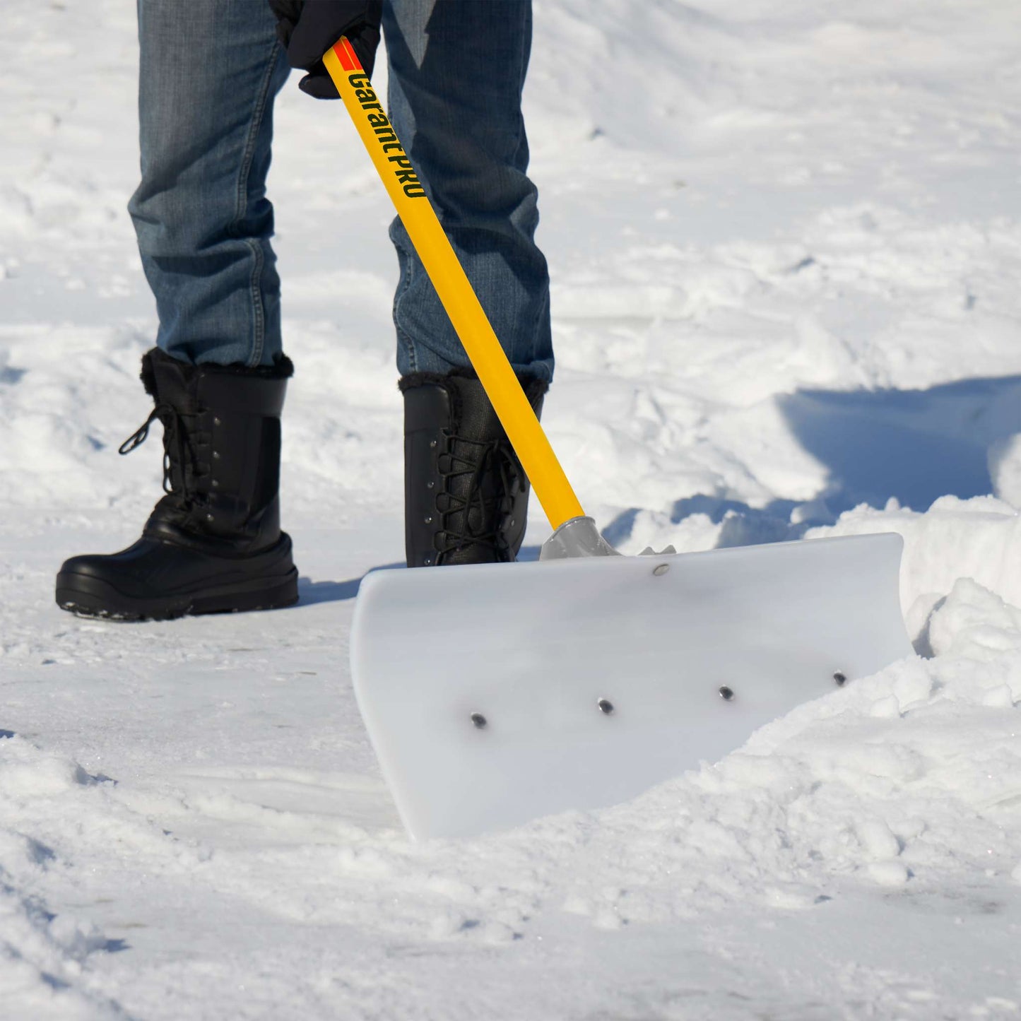 Snow pusher, 30'' uhmw