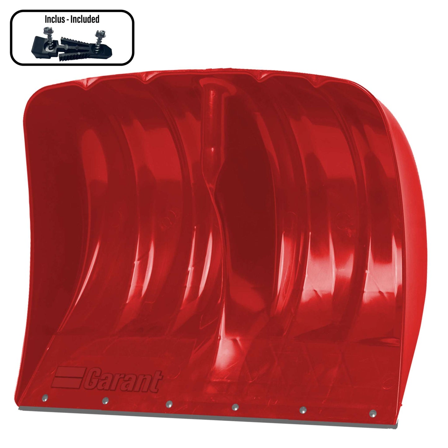 18" poly blade, steel wear strip