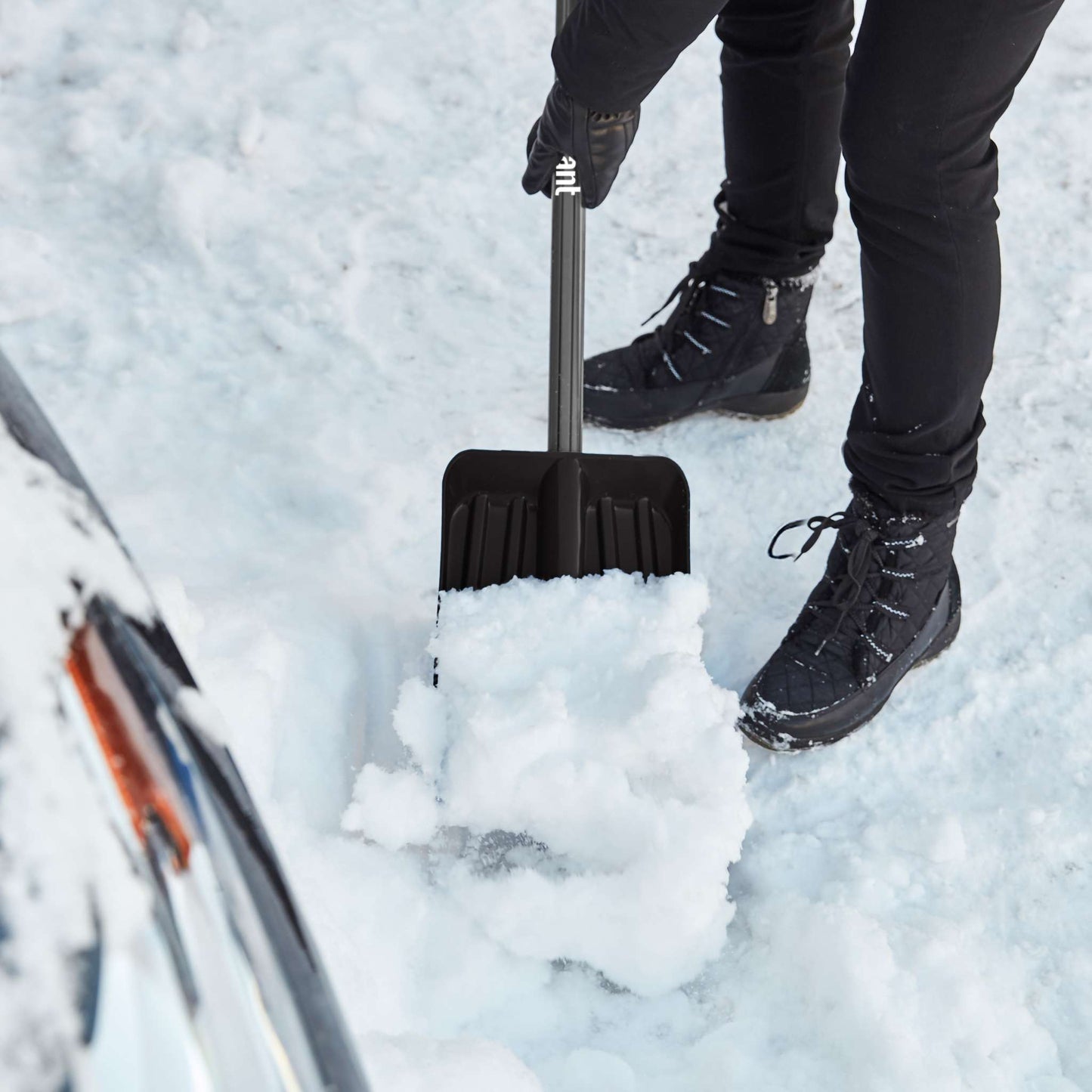 9" Car Shovel with Steel Handle