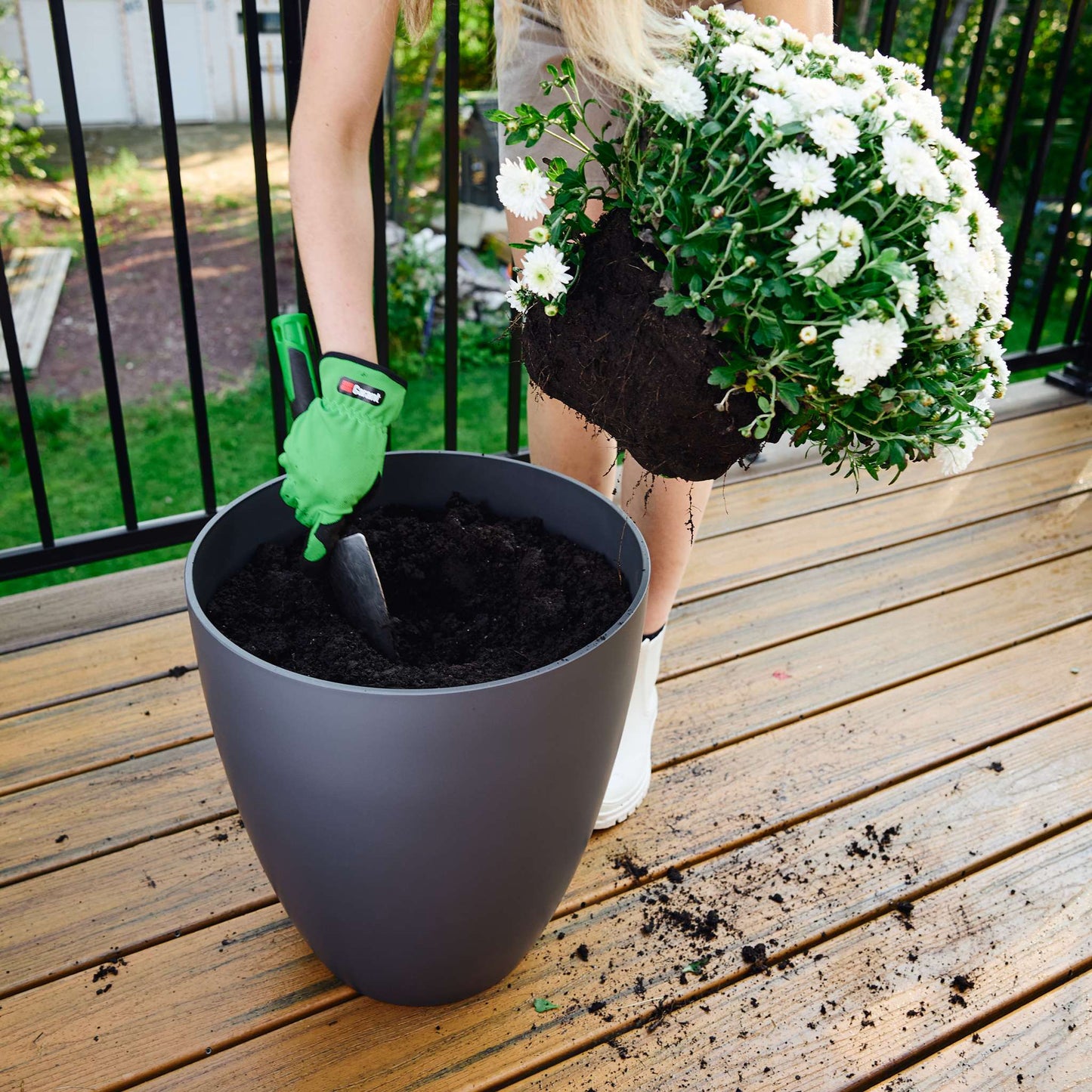 Jardinière urbaine 16 po avec fini mat