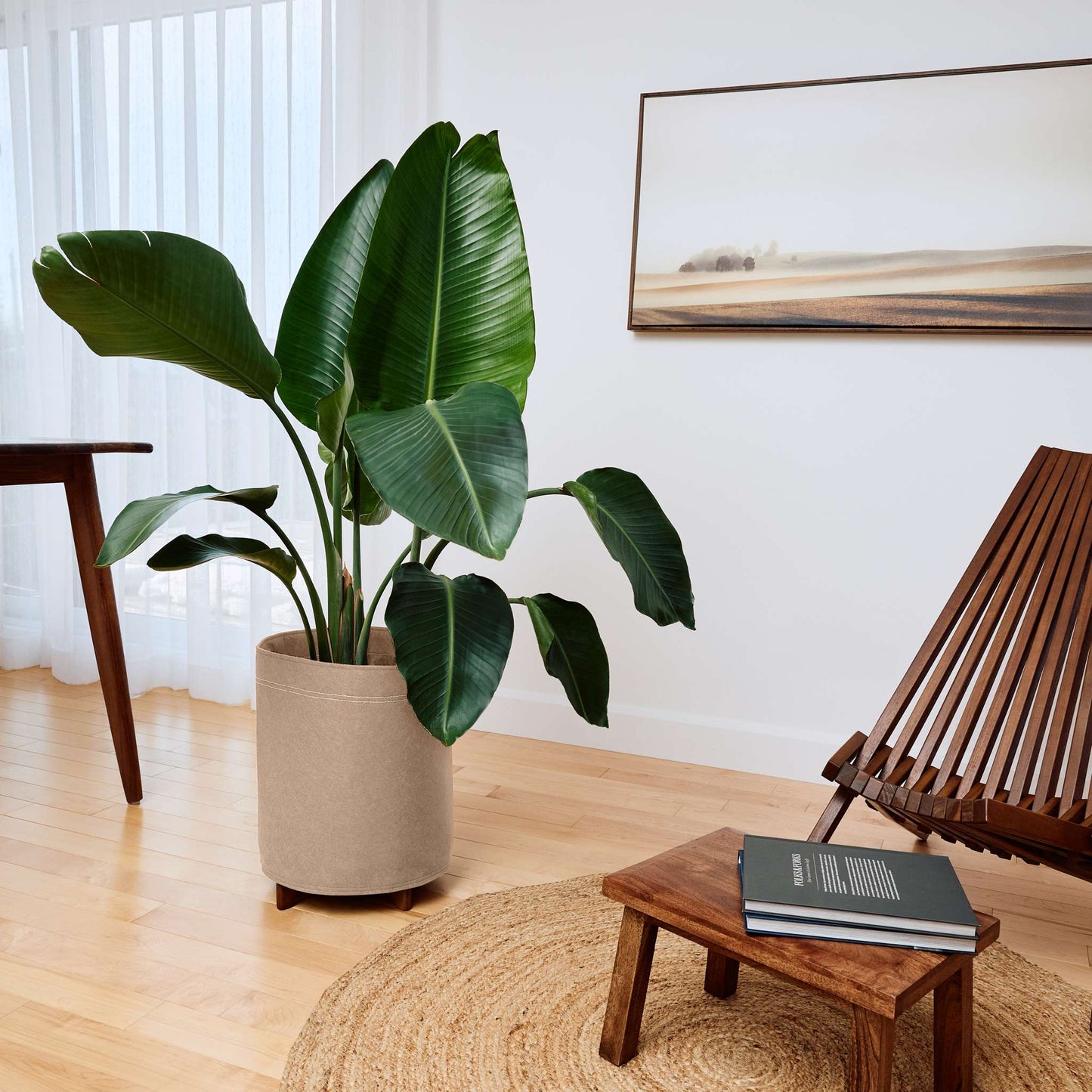 Jardinière Hygge en feutre 14 po avec système auto-arrosant