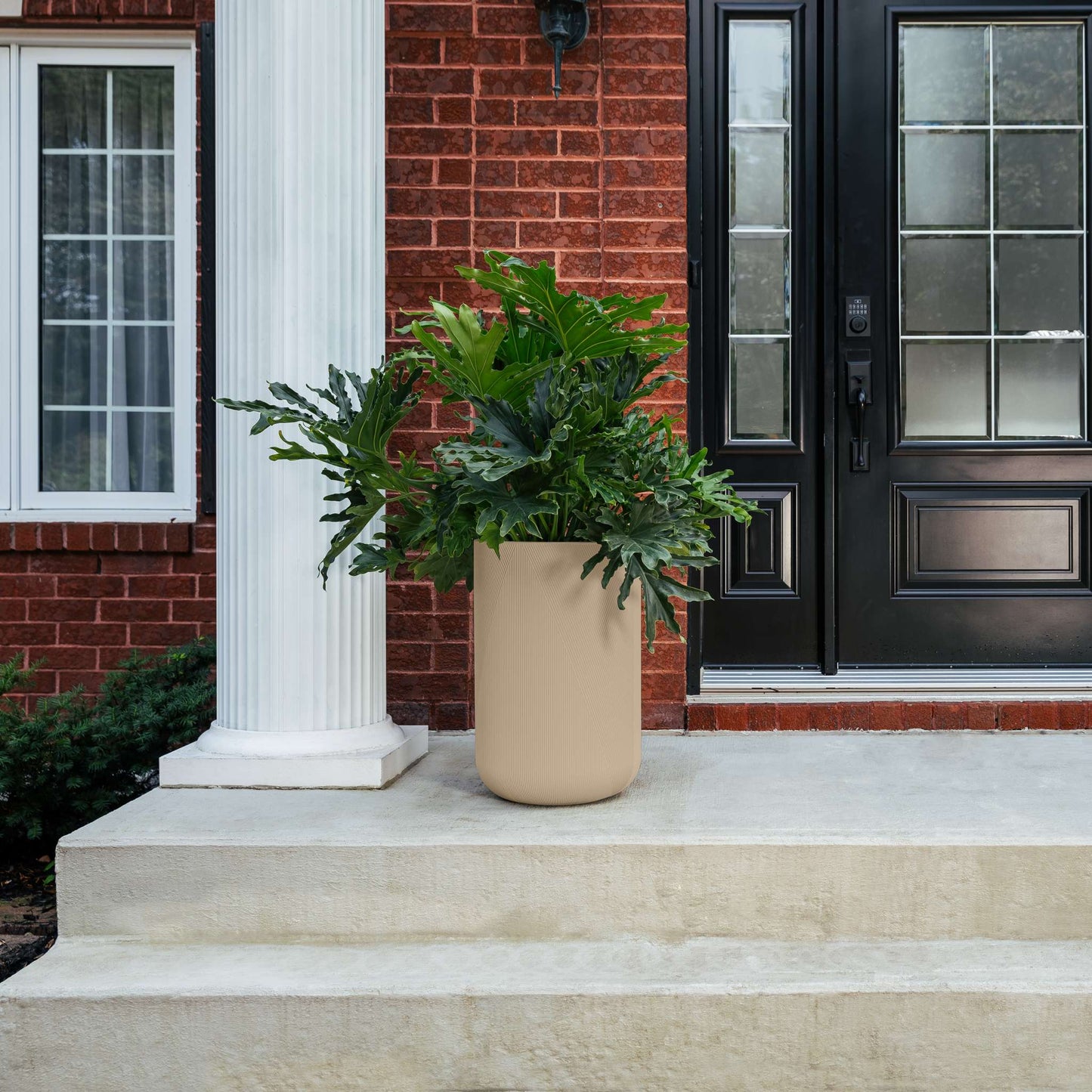 Grande jardinière Gavin 14 po avec lignes géométriques