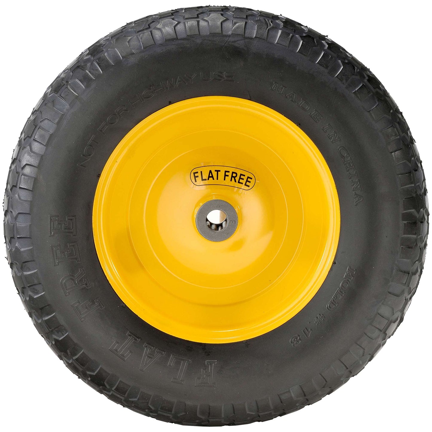 Wheel and flat free rubber tire