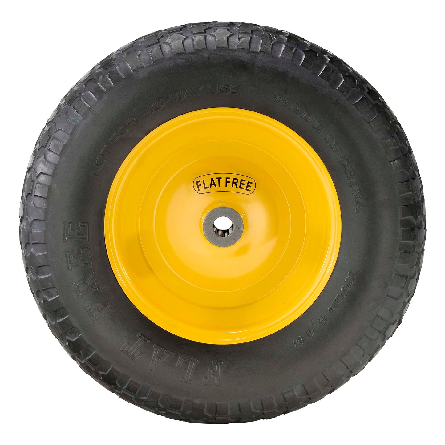 Wheel and flat free rubber tire
