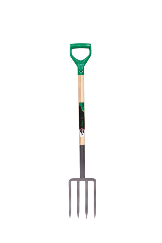 10-inch Spading Fork, 4 steel tines, D-Grip