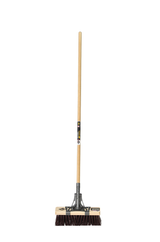 Street/stable broom 14", synthetic, wood hdle