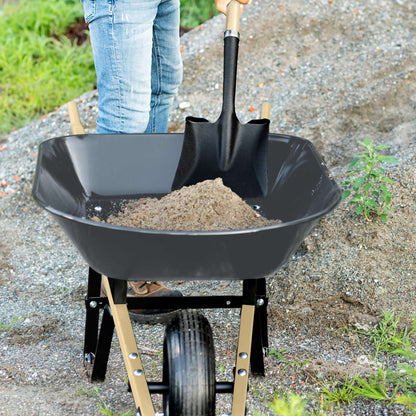 Brouette cuve en acier, 4 pieds cubes