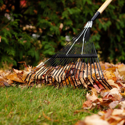 Springback lawn rake