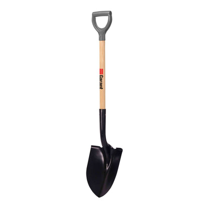 Round Point Tempered Steel Shovel with D-Grip Handle