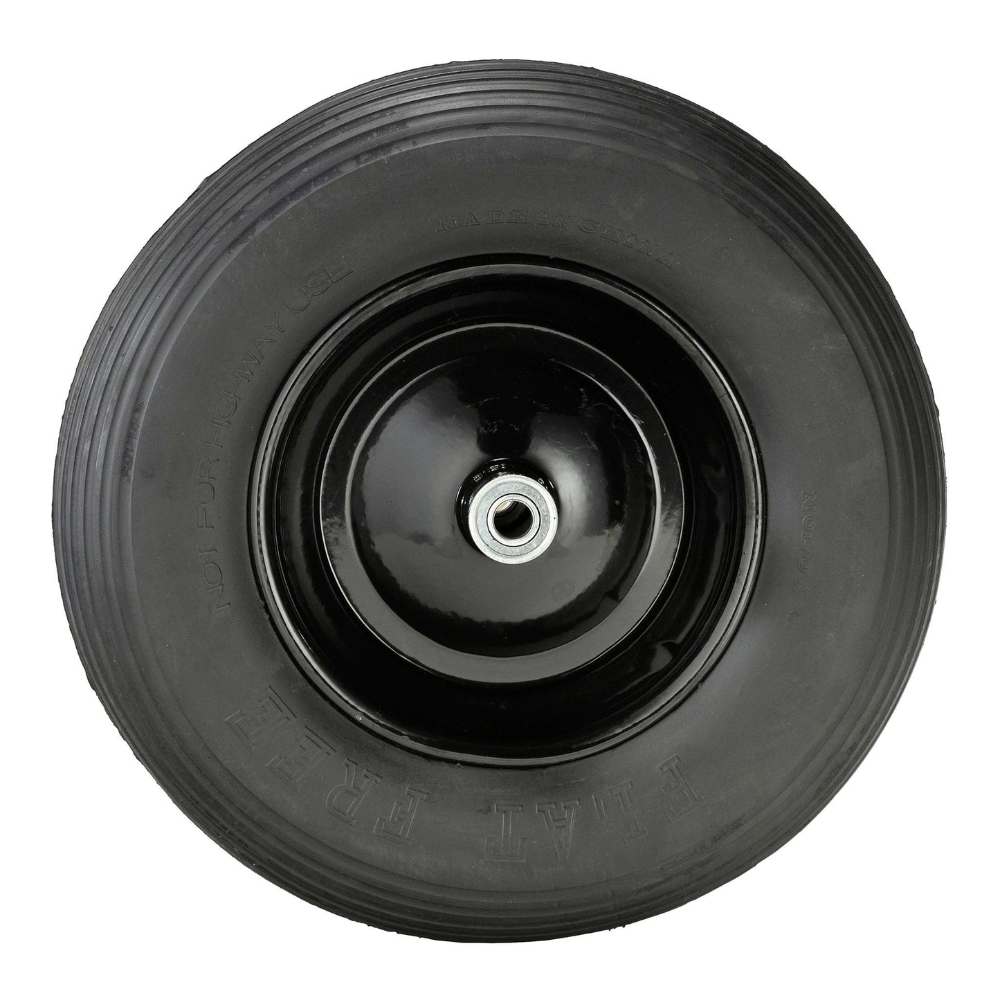 Wheel and flat free rubber tire