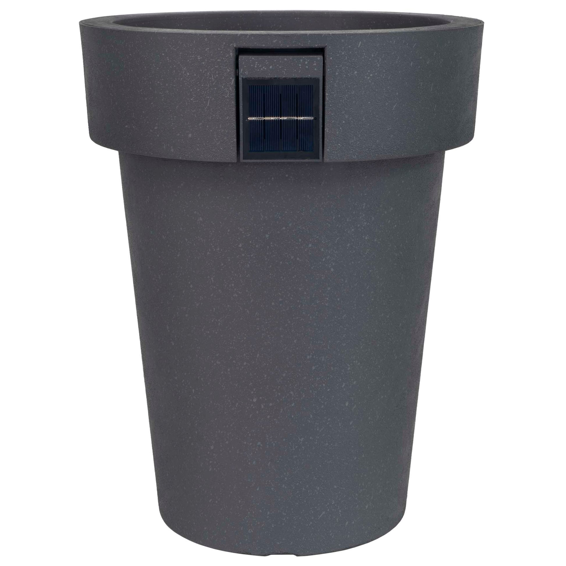 solar planter pots Garant Solar Planter 18": Elegant Design with Ambient Solar Lighting