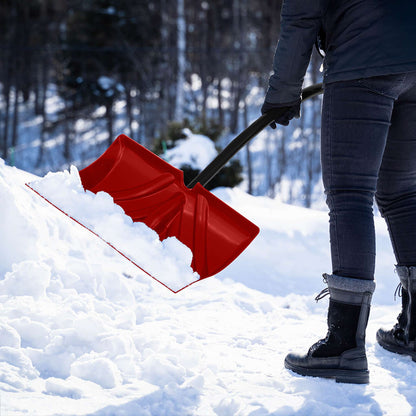 Snow pusher, ergo aluminum handle, 24" poly blade