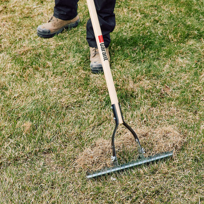 Thatching rake, wood handle