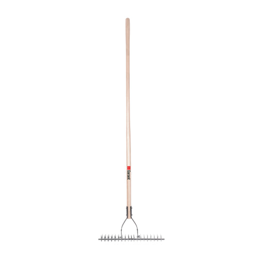 Râteau à déchaumer, manche en bois