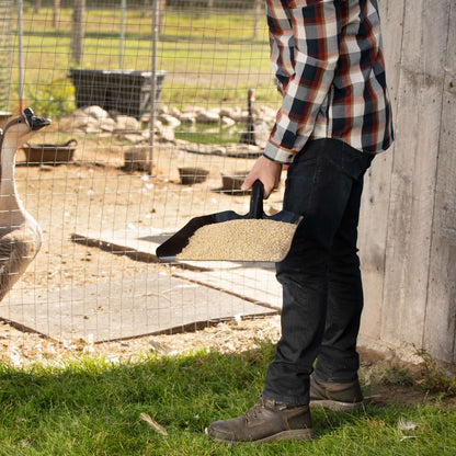 14'' Hardened Steel Grain and Coal Scoop with D-Grip Handle