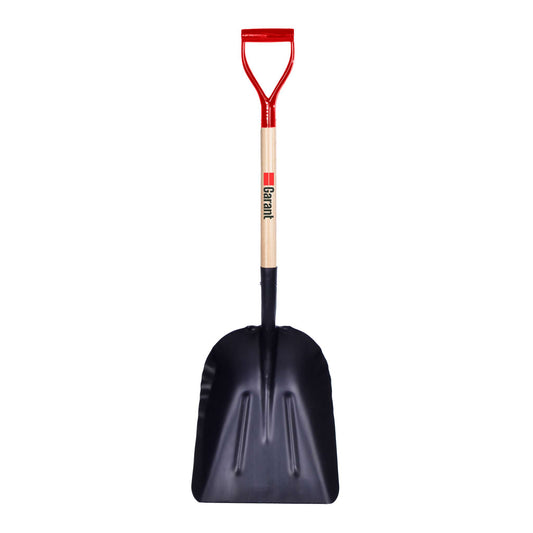 14'' Hardened Steel Grain and Coal Scoop with D-Grip Handle