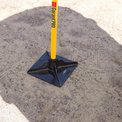 Compacteur tête de 10 po x 10 po, manche en fibre de verre