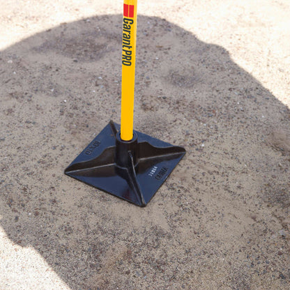 Compacteur tête de 10 po x 10 po, manche en fibre de verre