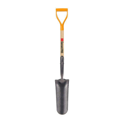Drain spade, wood handle