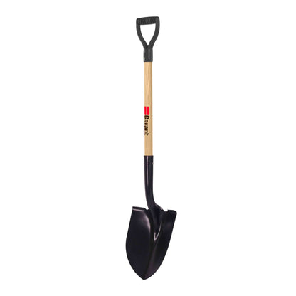 Round Point Tempered Steel Shovel with D-Grip Handle
