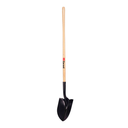 Round Point Tempered Steel Shovel with Long Handle