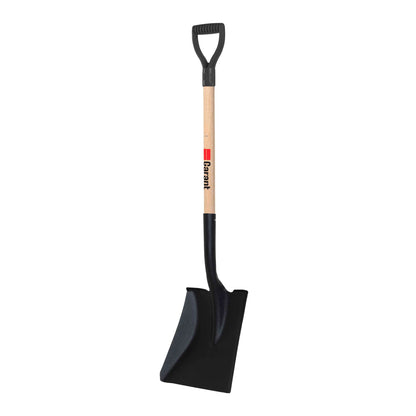 Square Point Tempered Steel Shovel with D-Grip Handle