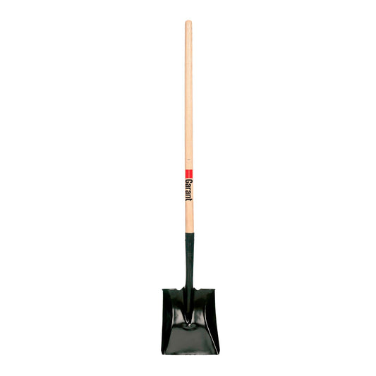 Square Point Tempered Steel Shovel with Long Handle