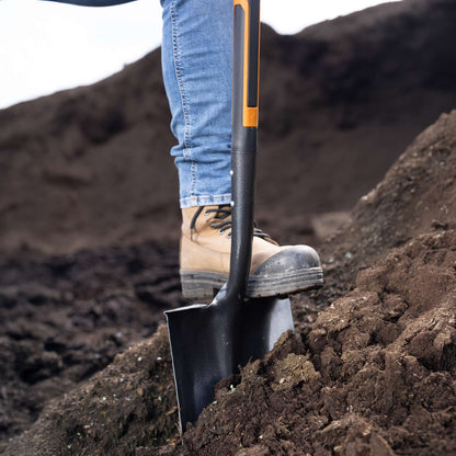 Square Point Engineering Resin Shovel with D-Grip Handle