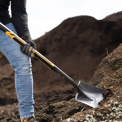 Square Point Engineering Resin Shovel with Long Handle