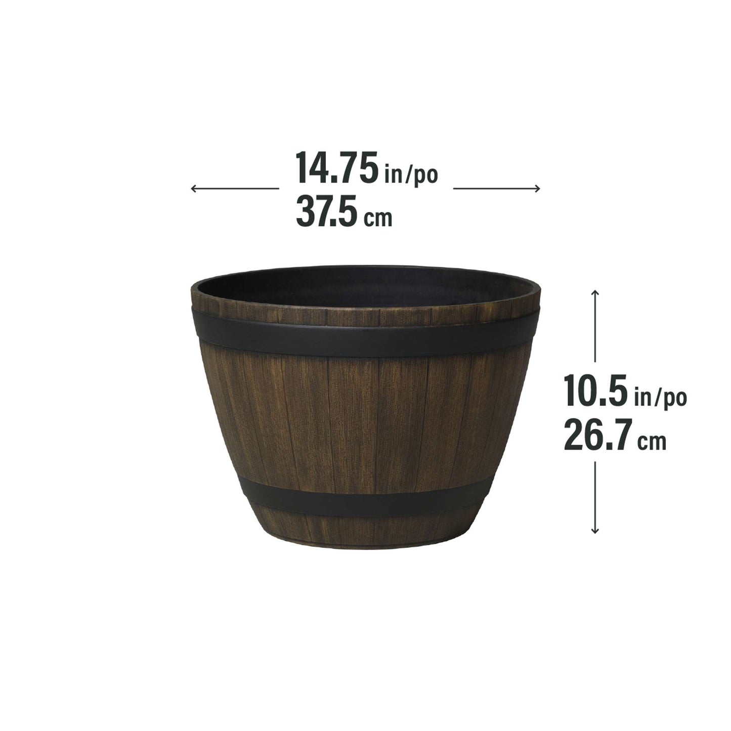 Jardinière Baril de vin 15 po