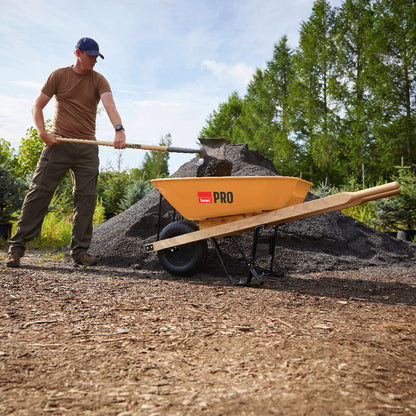 Garden spade, wood handle