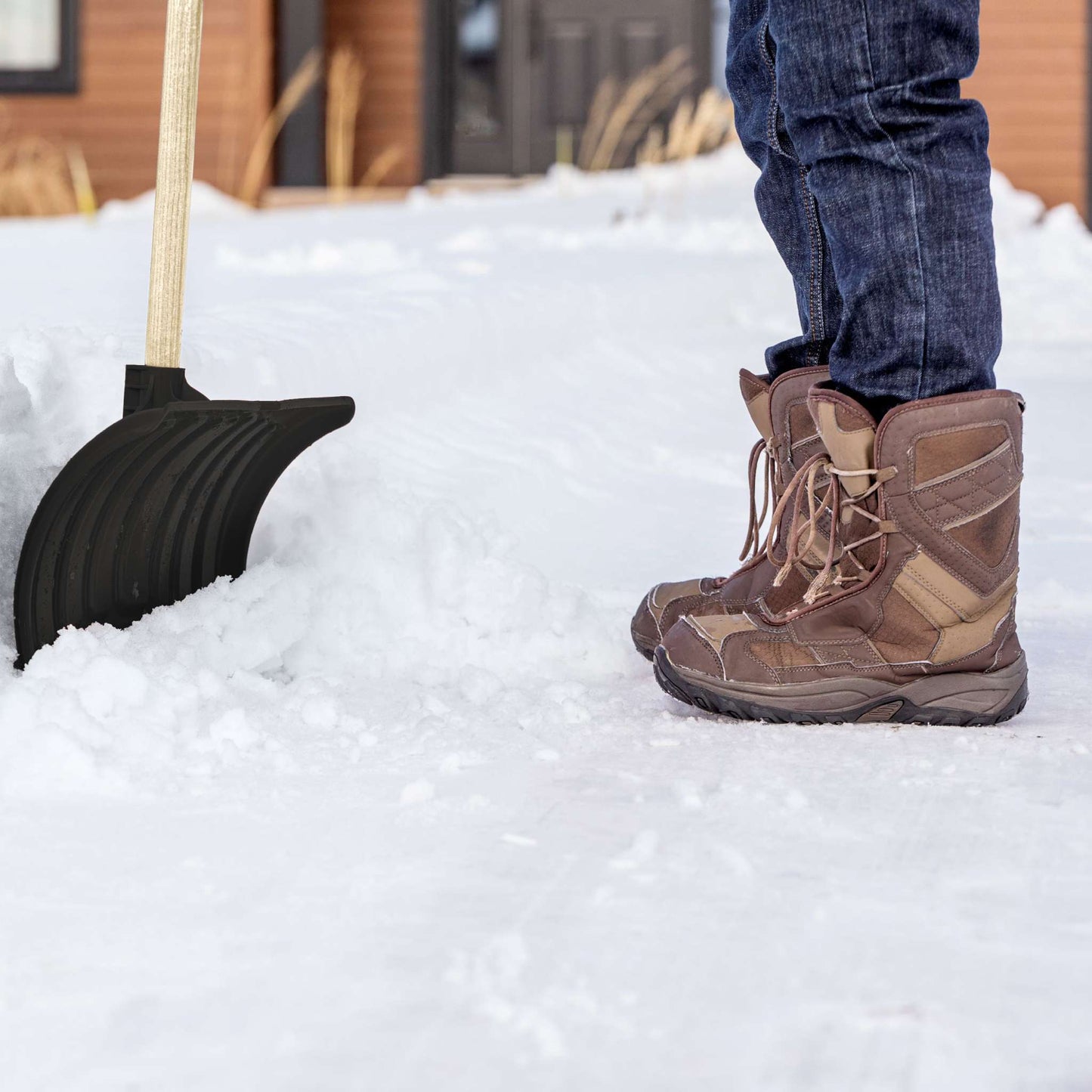 Snow pusher, 21" poly blade