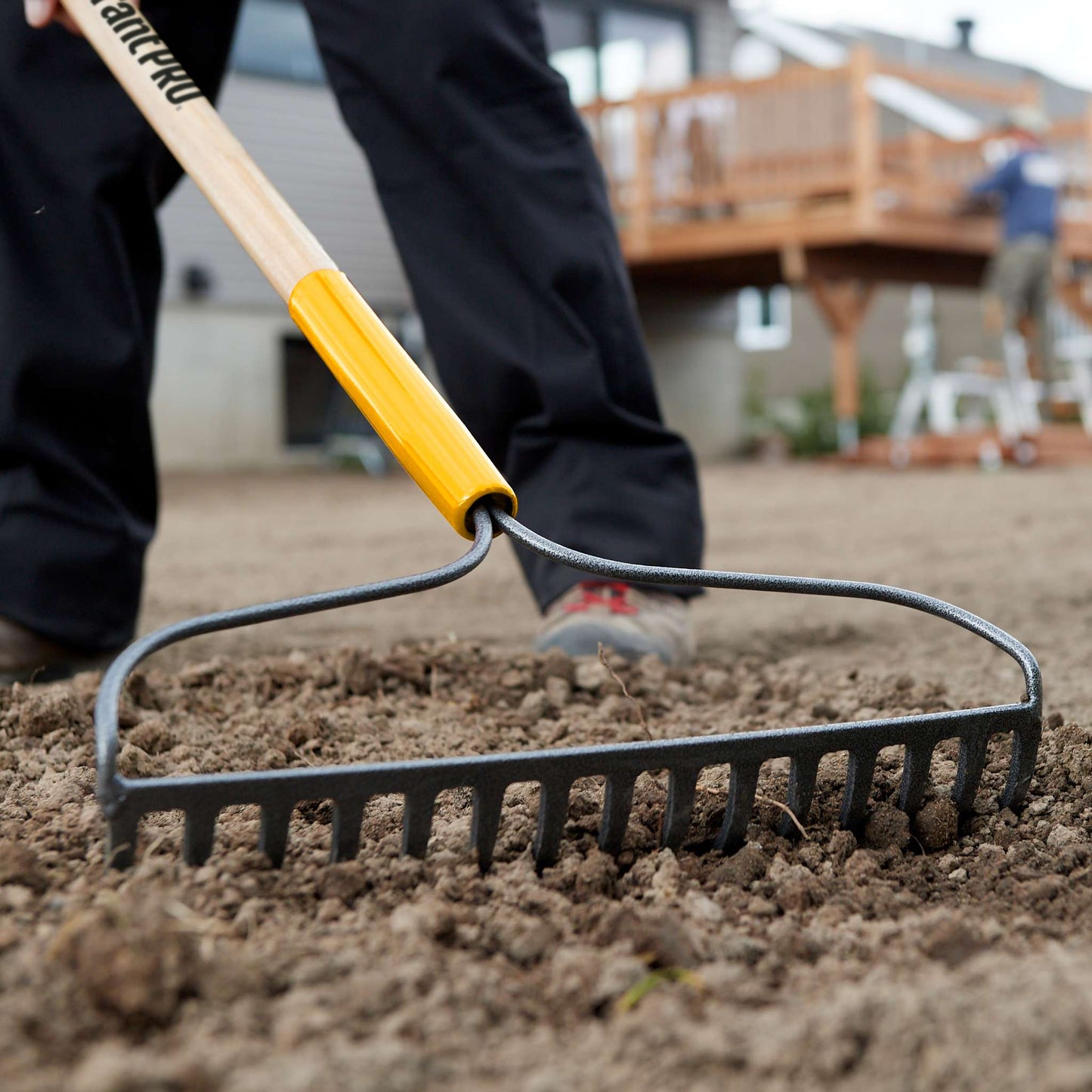 Bow rake wood handle