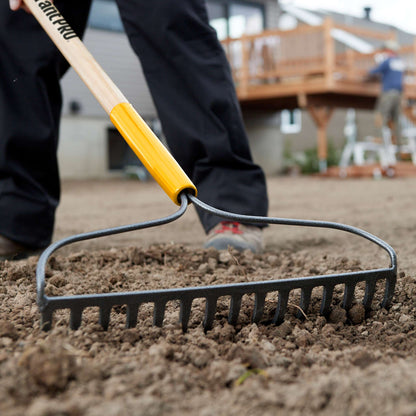 Bow rake wood handle