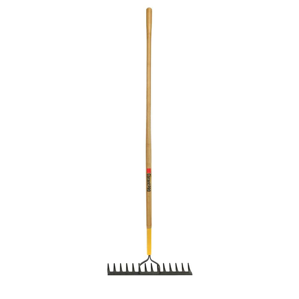 Double-back level rake, wood handle – Garant