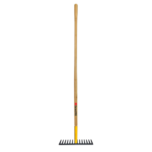 Level rake, wood handle