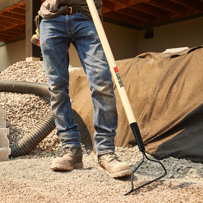 Bow rake wood handle