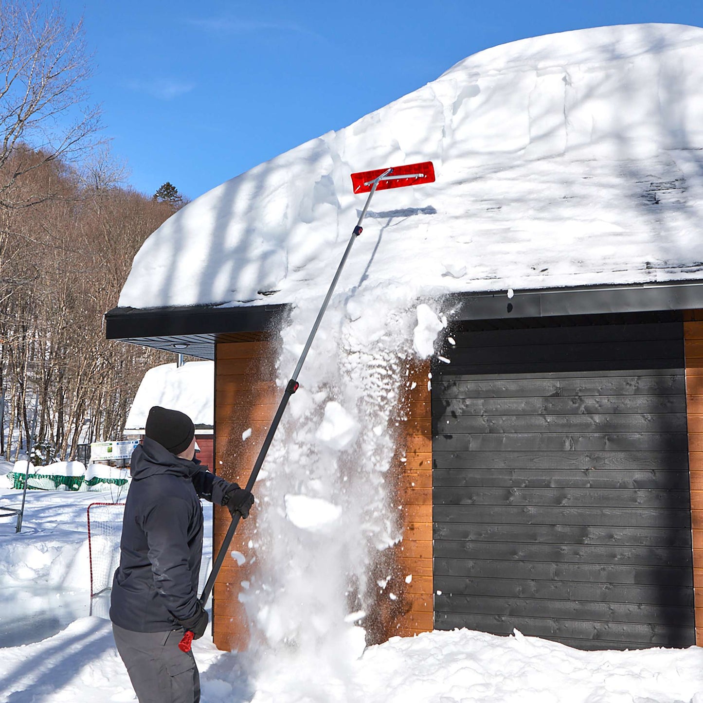 24" Telescopic Roof Rake with Aluminum Handle