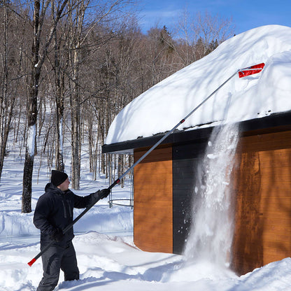 Roof rake, telescopic handle, 24" poly blade