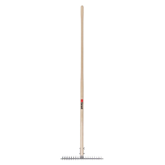 Râteau à déchaumer, manche en bois