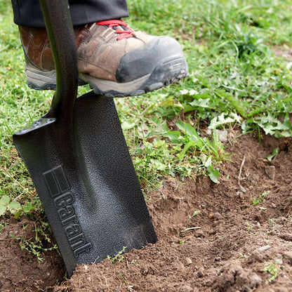 Garden spade, wood handle