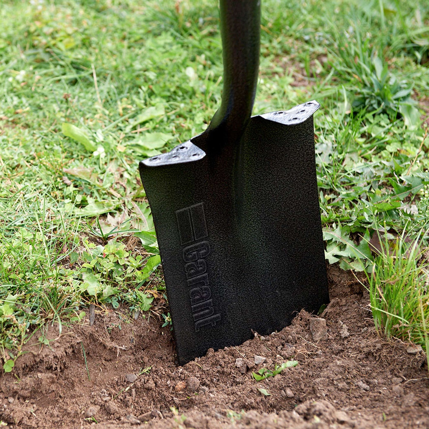 Garden spade, wood handle